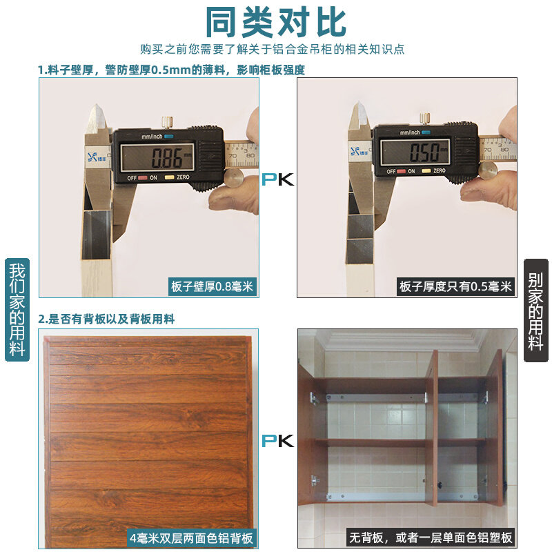 定制太空铝防水阳台墙壁储物柜浴室吊柜卫生间挂柜厨房墙上收纳柜
