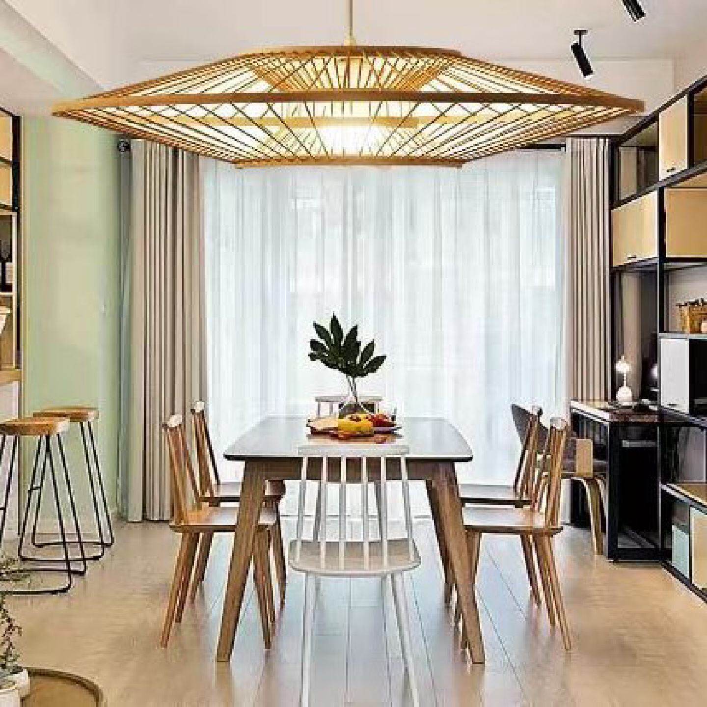 中式竹编竹艺吊灯禅意茶室火锅店餐厅灯酒店饭店现代日式创意灯具