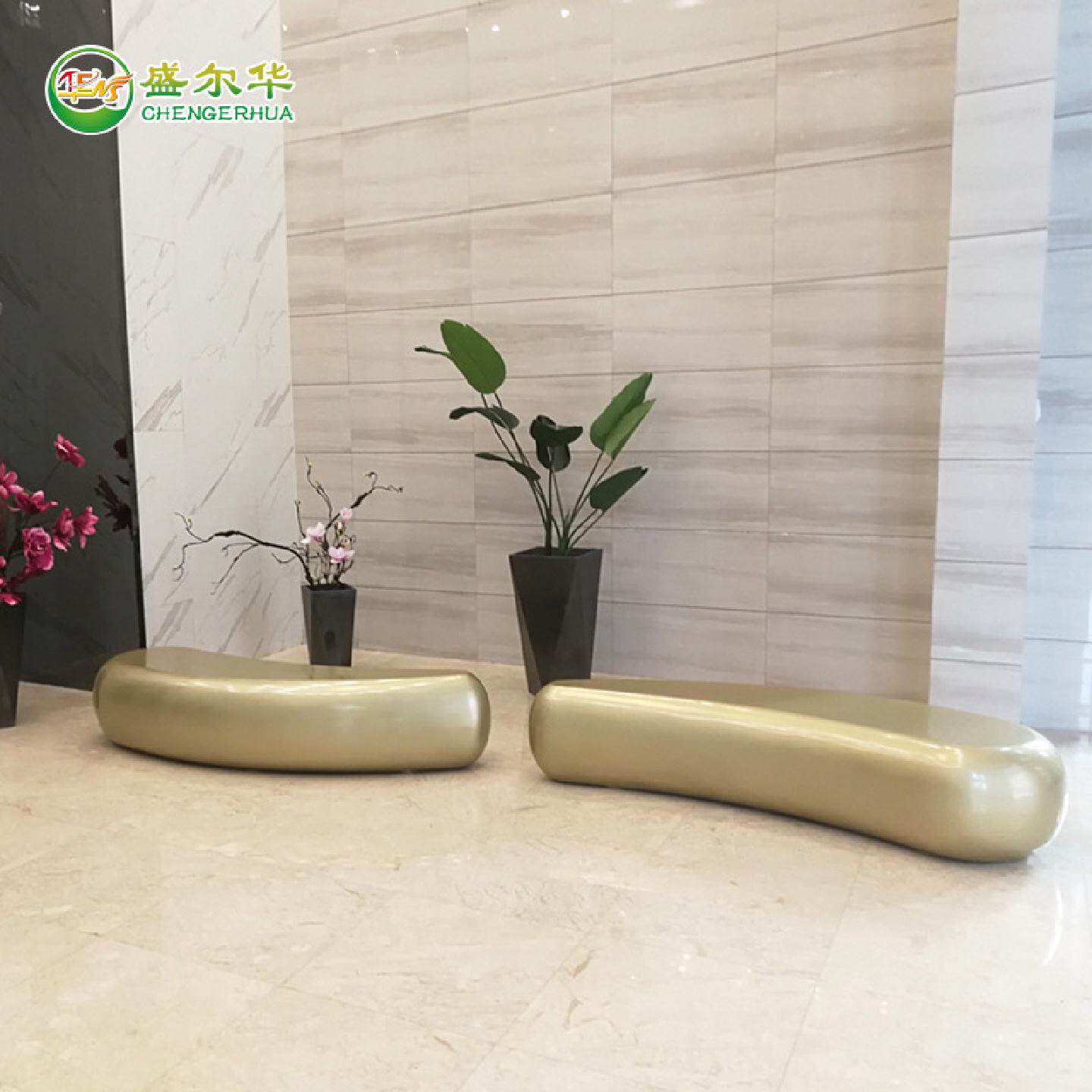 玻璃钢休闲椅公共场所休息小坐凳商场广场美陈异形座椅等候椅