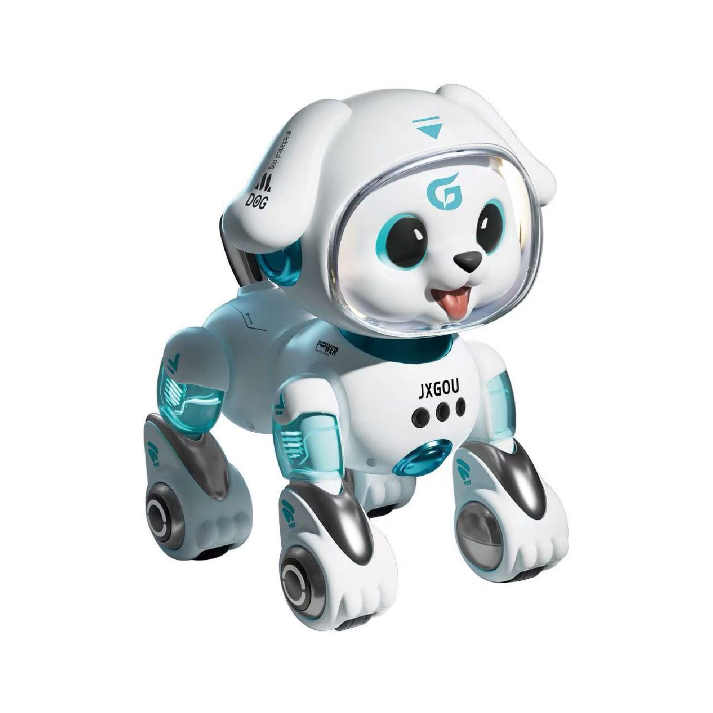 2025新遥控智能机器狗玩具车走路灯光音乐男女孩生日礼物电动