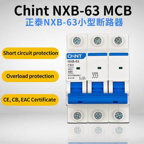 CHINT NXB-63 MCB 1P 2P 3P 4P 10A 16A 20A 25A 32A 40A 50A 63A