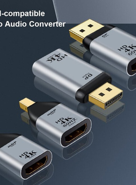 HDMI-compatible Female to DP/Mini DP Male apter 4K HD Vide