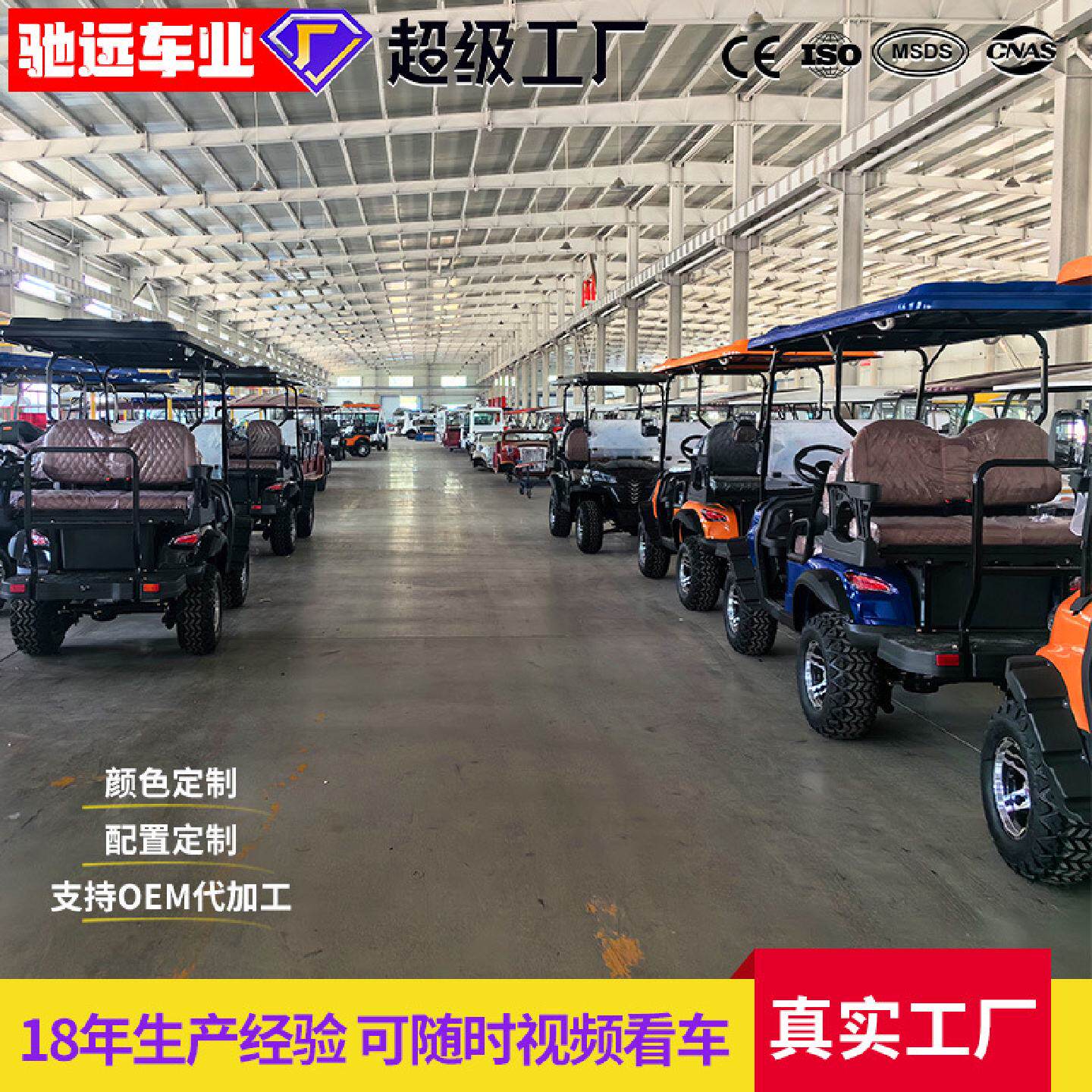 电动观光车旅游景区6座接待摆渡车度假区球场外贸出口高尔夫球车