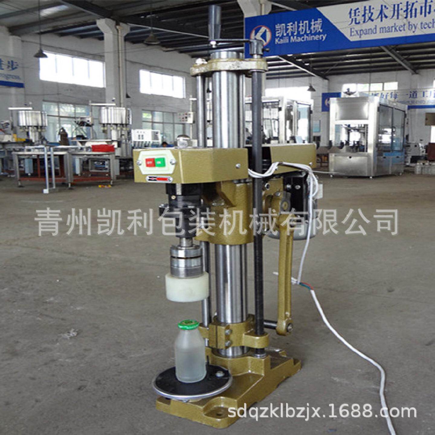 半自动塑料瓶铝盖旋盖机PET瓶铝盖锁盖机电压220v半自动封口机