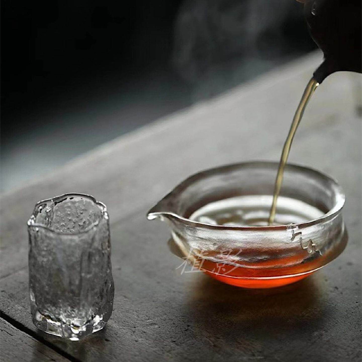 融明全手工琉璃松风公道杯耐高温复古分茶器加厚匀杯茶道功夫茶具