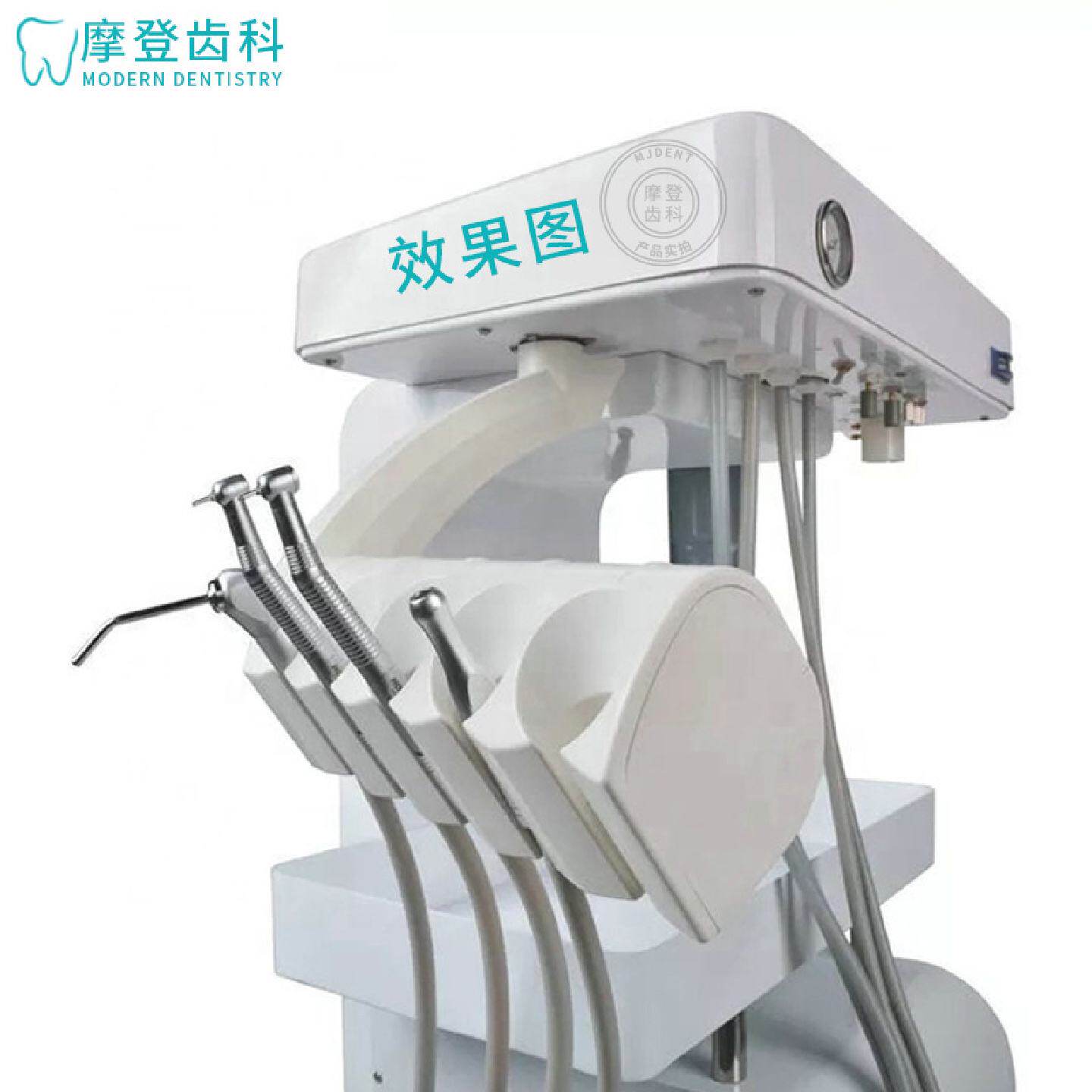 牙科移动式小推车高速综合涡轮机洗牙机便携式带气泵工作台
