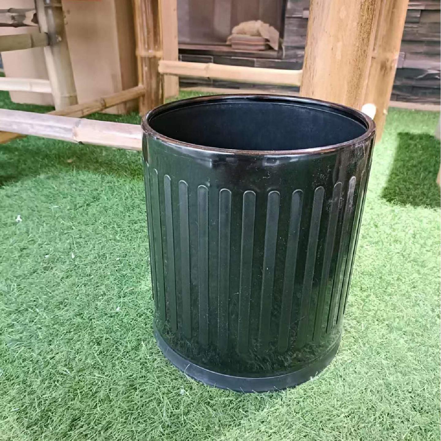 新品双层垃圾桶酒店家庭单位业务办公室用送垃圾袋轻便条纹商用