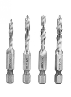 of 6pcs Drill Bits 14in Hex Shank Combination Screw Tap Dril