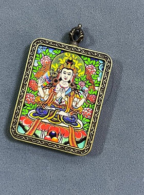 唐卡 吊坠十二生肖八大守护神景区佛系纪念品新年礼物 毛衣链