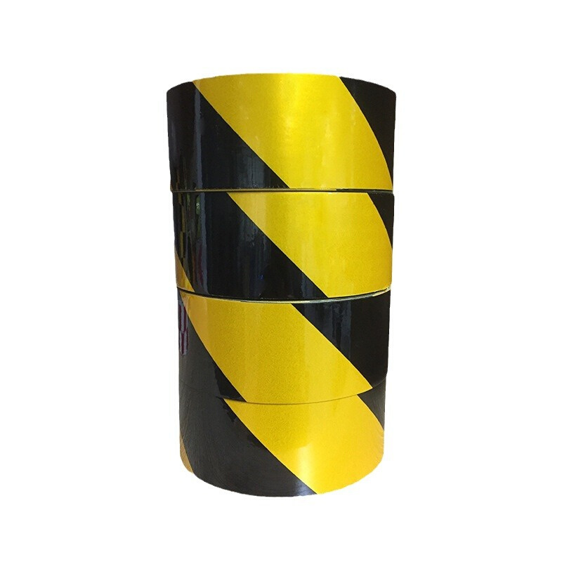 直供红白黄黑斜纹反光膜反光胶带5CM警示地贴安全标识贴条