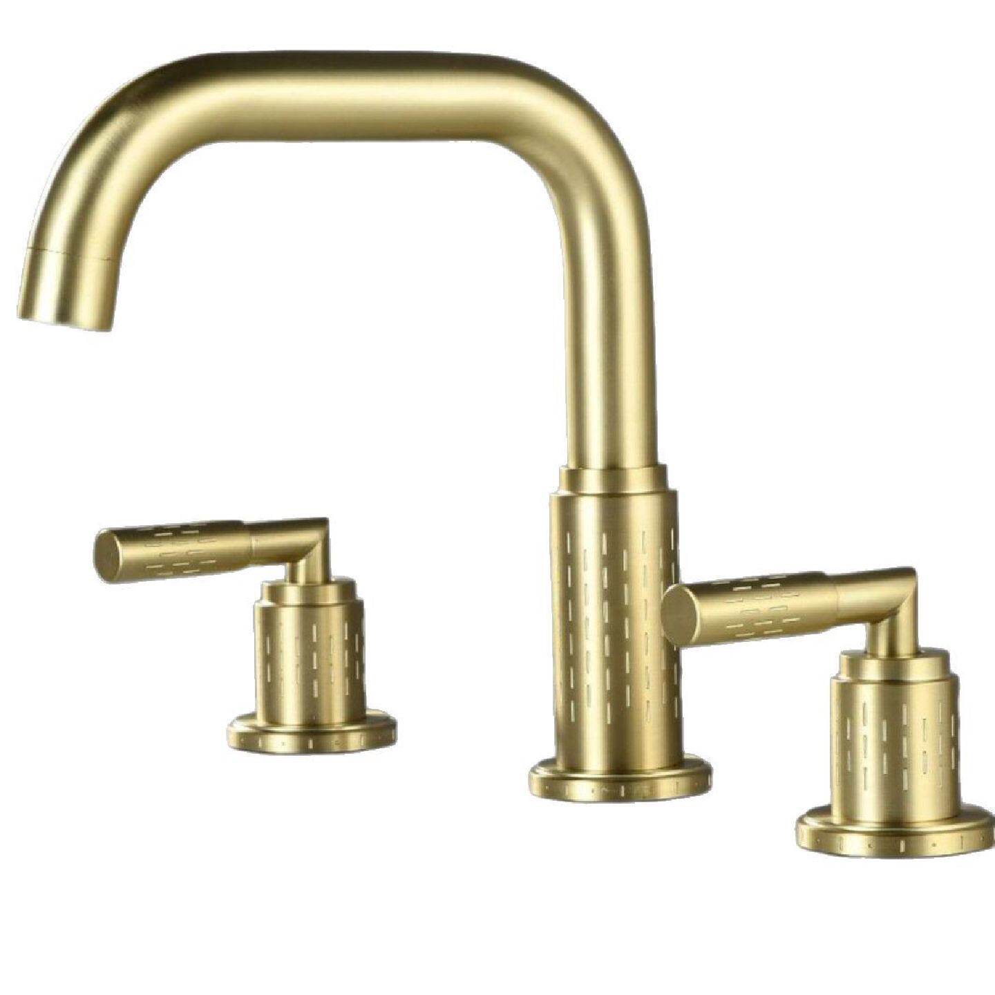 洗手盆冷热水龙头洗脸盆卫生间台下盆三孔分体式可旋转厨房家用