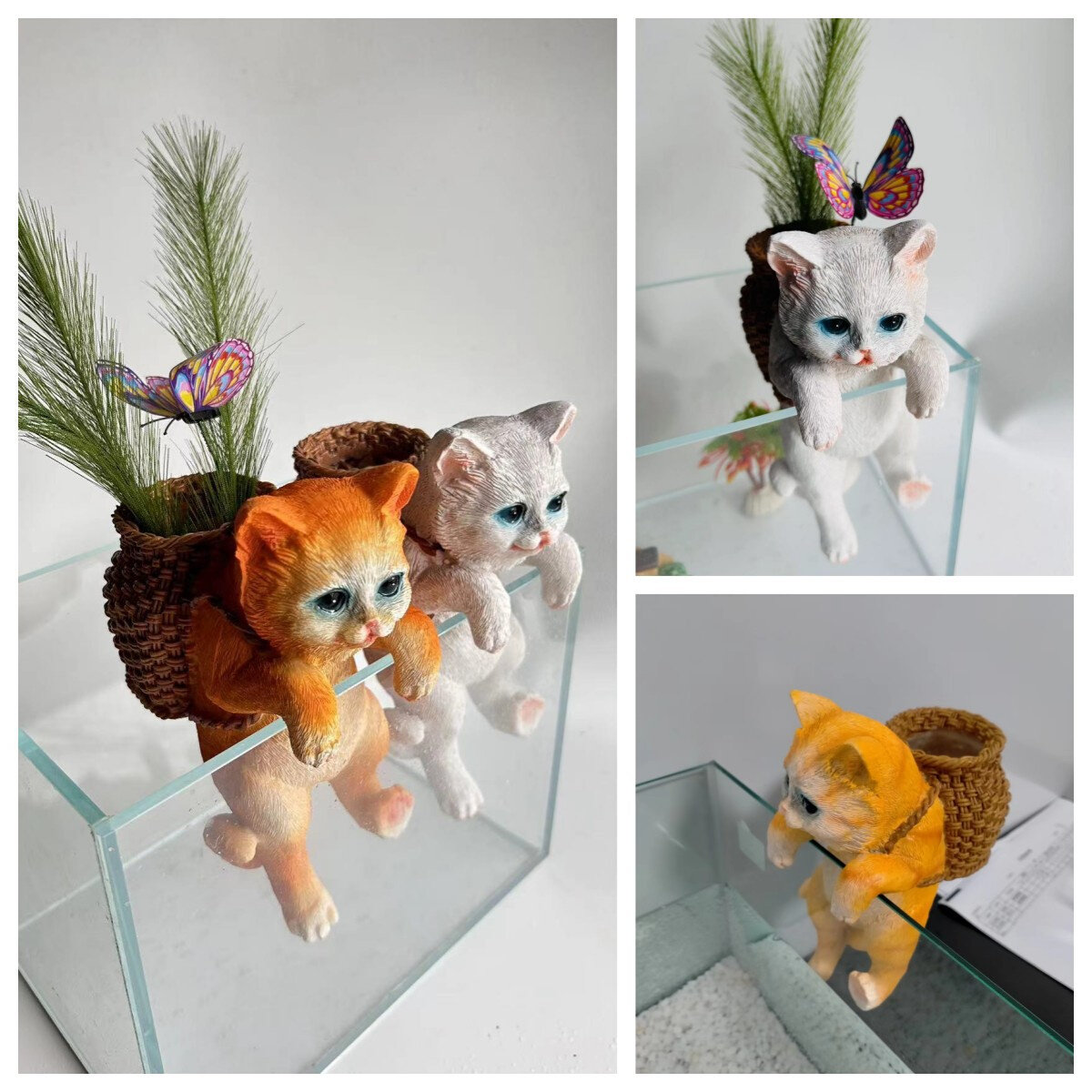 挂件猫鱼缸造景海螺海洋馆摆件水族箱树脂装饰品躲避屋跨境工艺品