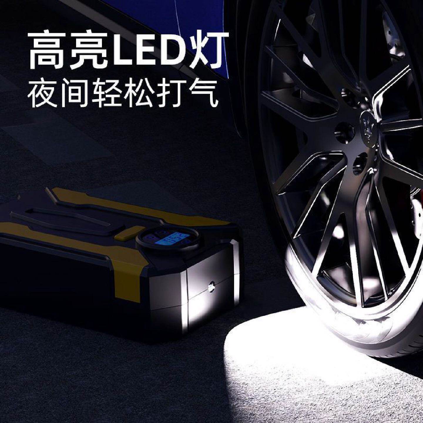车载充气泵迷你充气泵超小12v电动摩托车电车轿车可测压小车快充