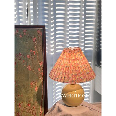 SweetHome*莫奈花园中古复古碎花陶瓷夜灯卧室睡眠装饰氛围台灯