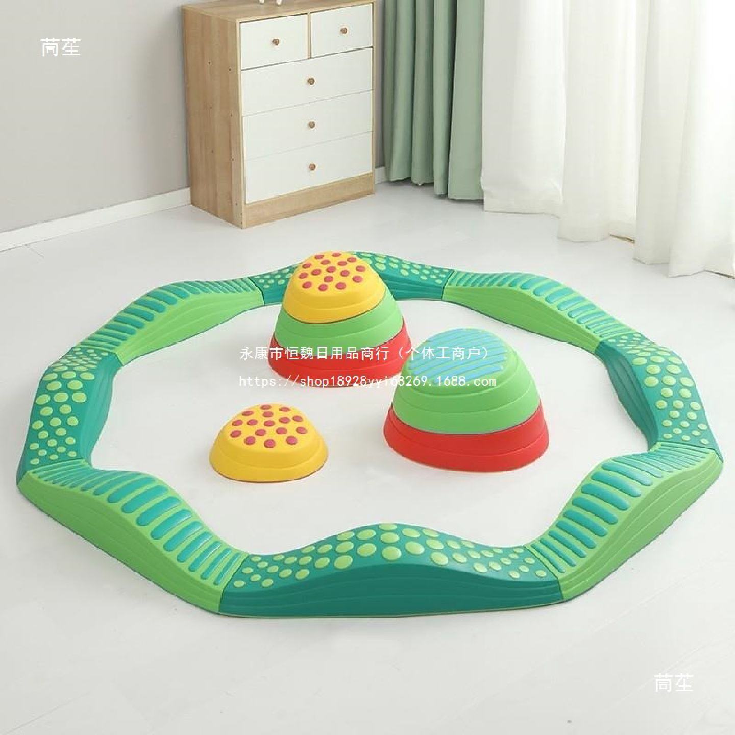 感统器材儿童身体协调平衡训练教具幼儿园教玩具碇步过河石独木桥