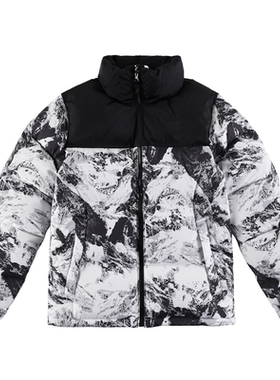 kaws羽绒服男联名雪山1996云朵外套女秋冬昆仑冰川日照金山冲锋衣