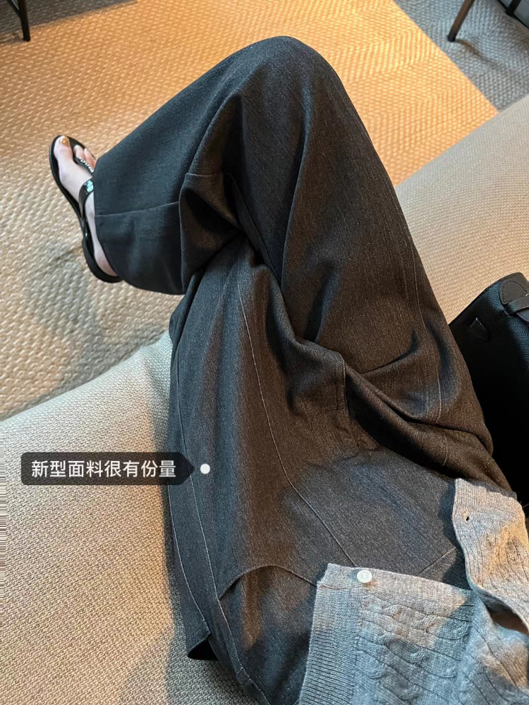 时髦精西装裤显瘦阔腿裤休闲裤女