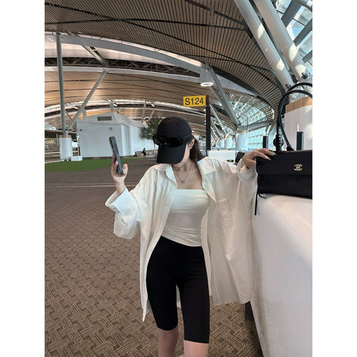水洗棉好搭配宽松调性衬衫外套女