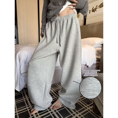 奶奶裤抽绳松紧腰宽松休闲卫裤女