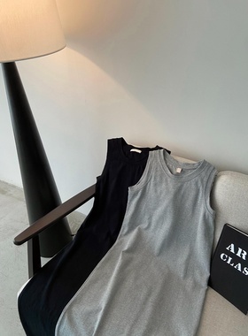 清仓 灰色背心裙连衣裙女夏季裙子新款早春秋长裙学院风辣妹裙潮