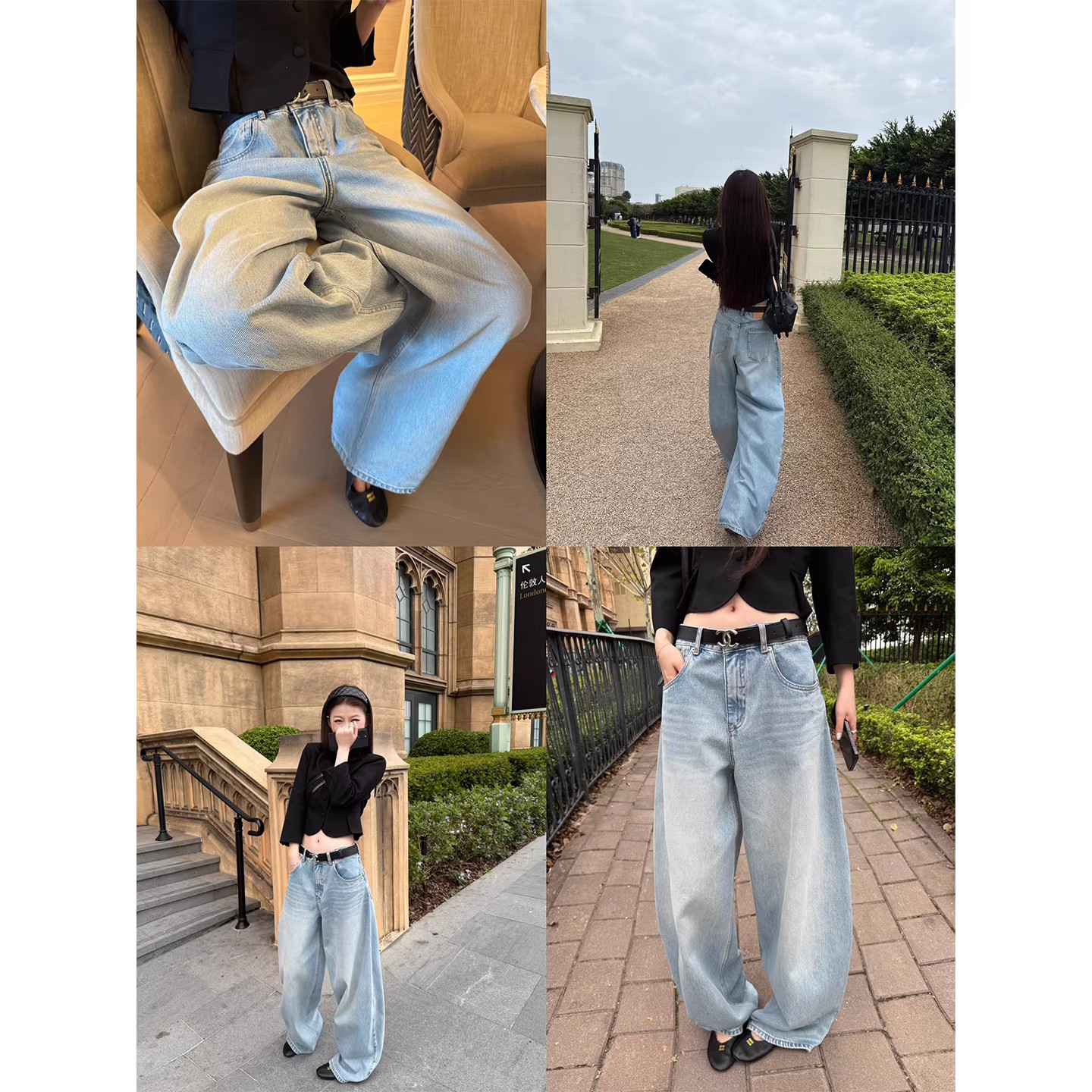 LIL CHER 蛋白牛仔裤品质升级水洗颜色巨洋气慵懒雅痞牛仔裤春夏
