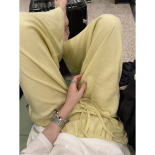 CHER 女春夏季 本期强推素颜裤 亚麻垂垂裤 淡人松弛感穿搭天丝 LIL