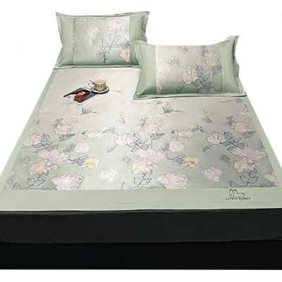 冰藤冰丝凉席夏天新款草席学生宿舍单人夏季席子床笠款藤席空调凉