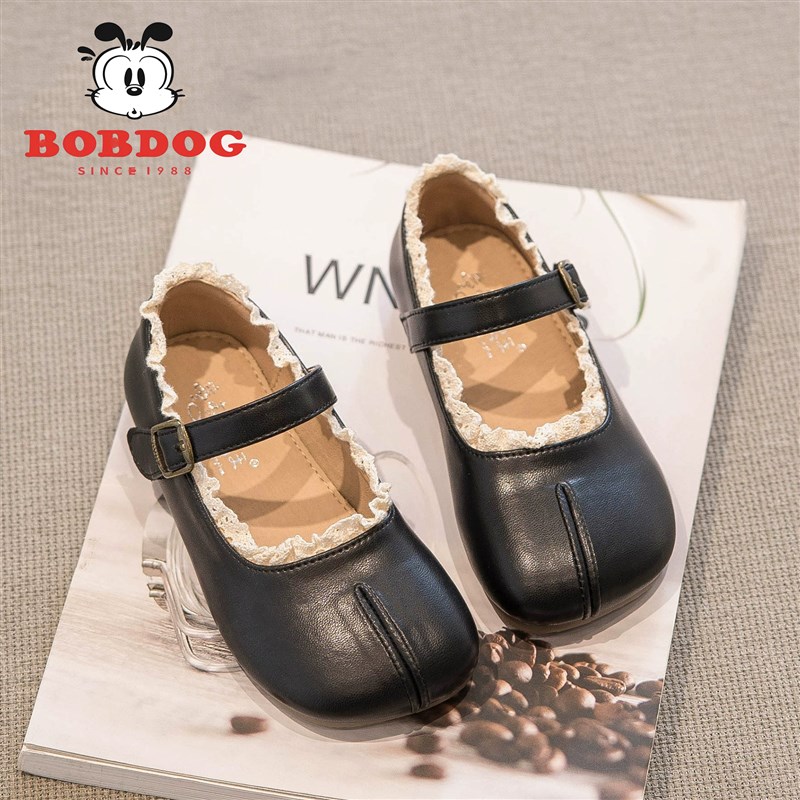 真皮女童小皮鞋2025春秋新款儿童鞋子软底公主鞋女宝单鞋黑色女孩