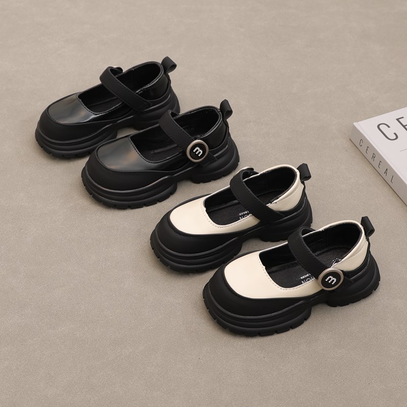 女童皮鞋2024春秋新款儿童鞋子小女孩公主鞋软底豆豆鞋英伦风单鞋