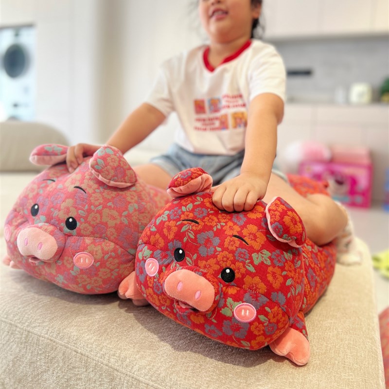 三层纱猪猪公仔抱枕女生睡觉专用夹腿可拆洗大号毛绒玩具玩偶女孩
