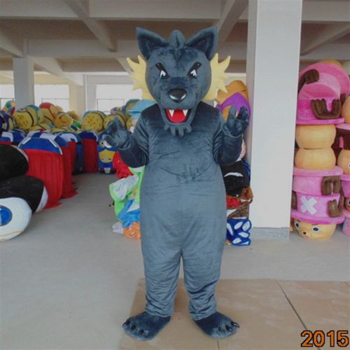 动漫毛绒凶狠大灰狼道具舞台表演小狼演出巡演卡通人偶布偶装定做