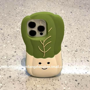 Jellycat百财白菜适用苹果16promax手机壳iphone14女款 13软边硬背pro防摔ins风小众硅胶软壳卡通潮 15pro新款