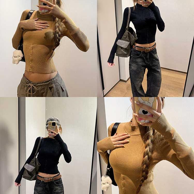 Herstory韩版宽松显瘦毛针织衫