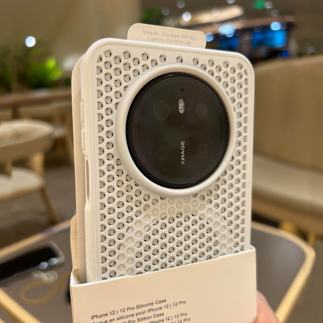 散热透气防摔蜂窝网孔磁吸手机壳