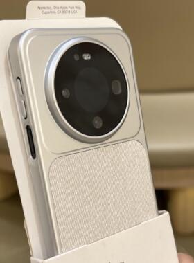 文艺白色亚麻布适用华为mate80promax手机壳pura70磁吸x60荣耀majic8小米17高级感15Ultra新14pro红米K80超薄