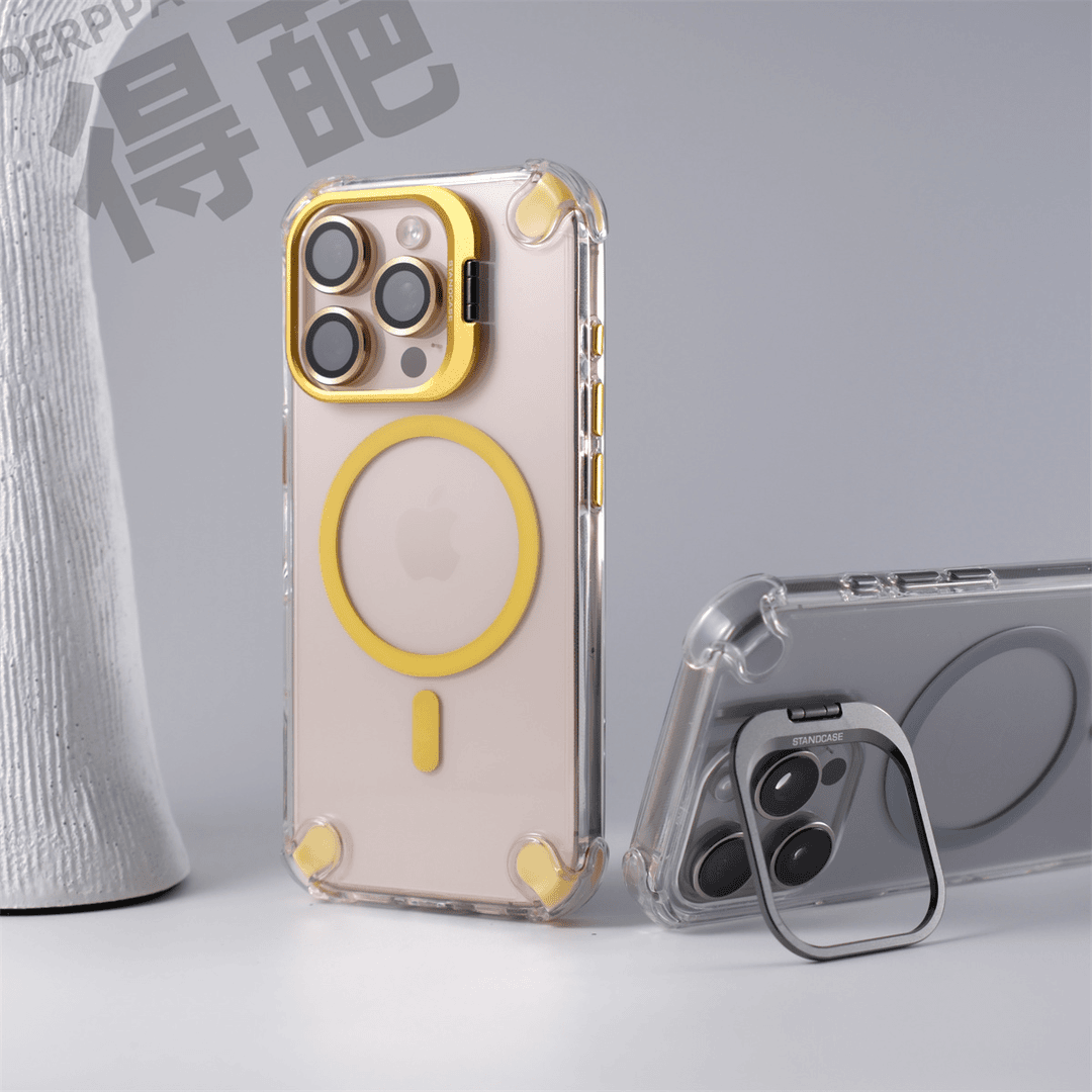 气囊防摔金属镜框支架手机壳