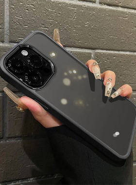 磁吸金属镜头框适用苹果17手机壳高清透明iphone16promax钛灰色高级感15pro亚克力14硬壳13防摔12男女保护套e