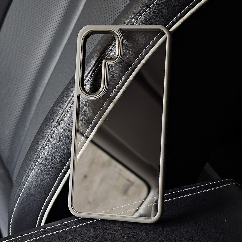 适用三星s25ultra手机壳亚克力s24ultra高级感金属镜头框S25简约S24全包钛原色防摔肤感高档商务男女外壳硬男