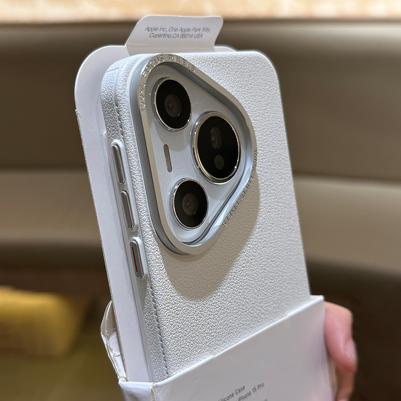 ins白月光荔枝纹金属镜框硬壳