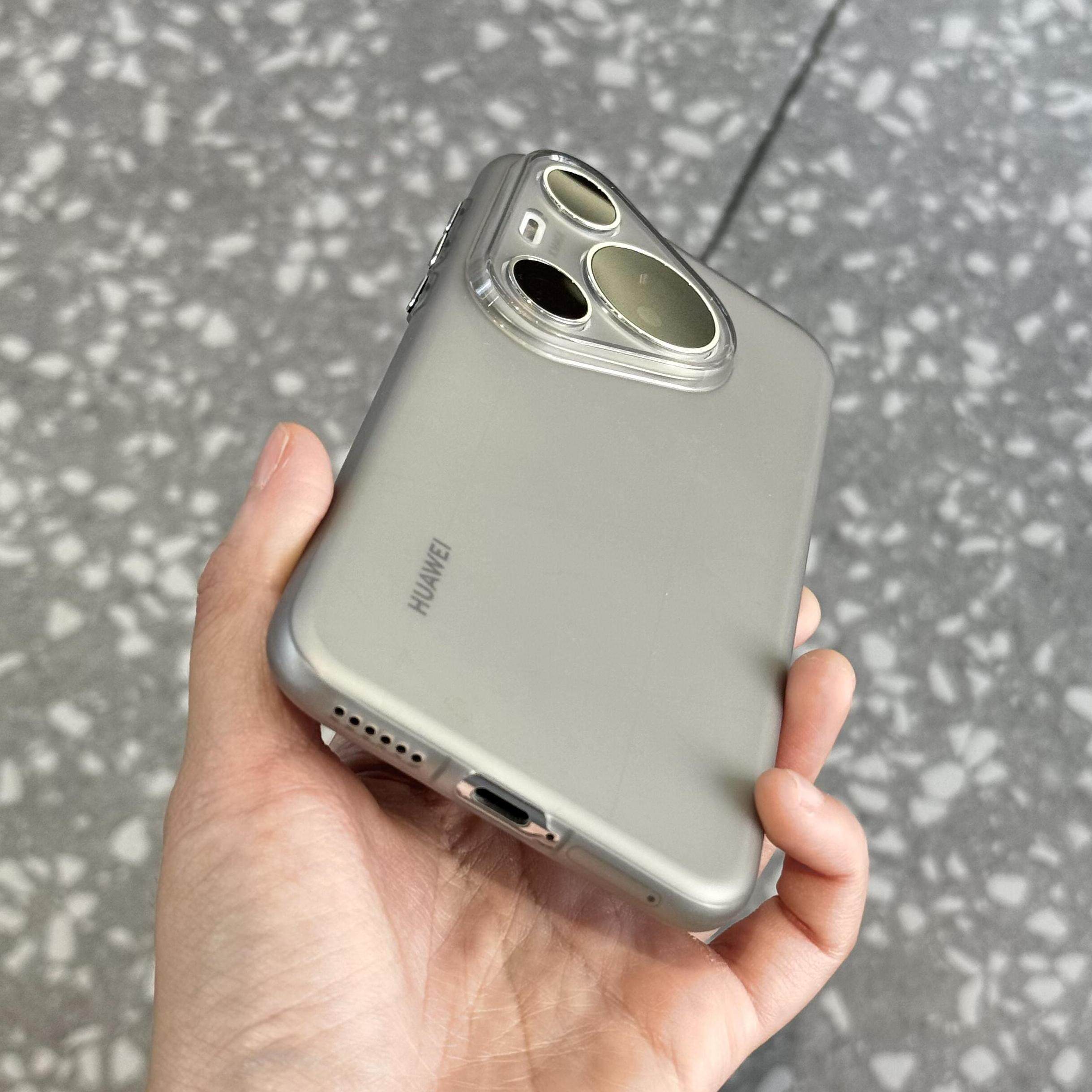 裸感软壳防手汗简约耐看用华为Pura70pro+手机壳P80Ultra全包透明mate70/60pro小米15超薄磨砂防摔14新款高级