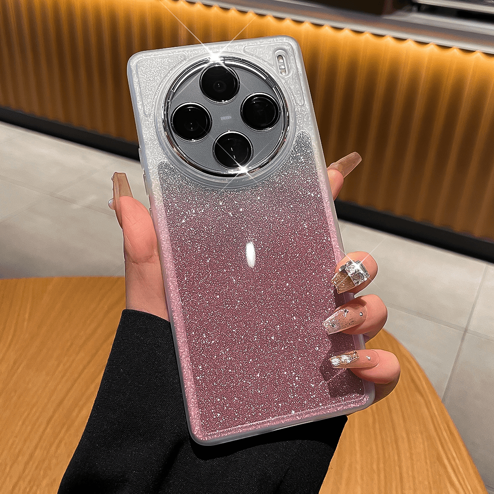 适用VIVOx200手机壳新款X200pro mini保护套x100ultra透明x100spro镜头全包x90超薄x80防摔70高级软闪粉硅胶