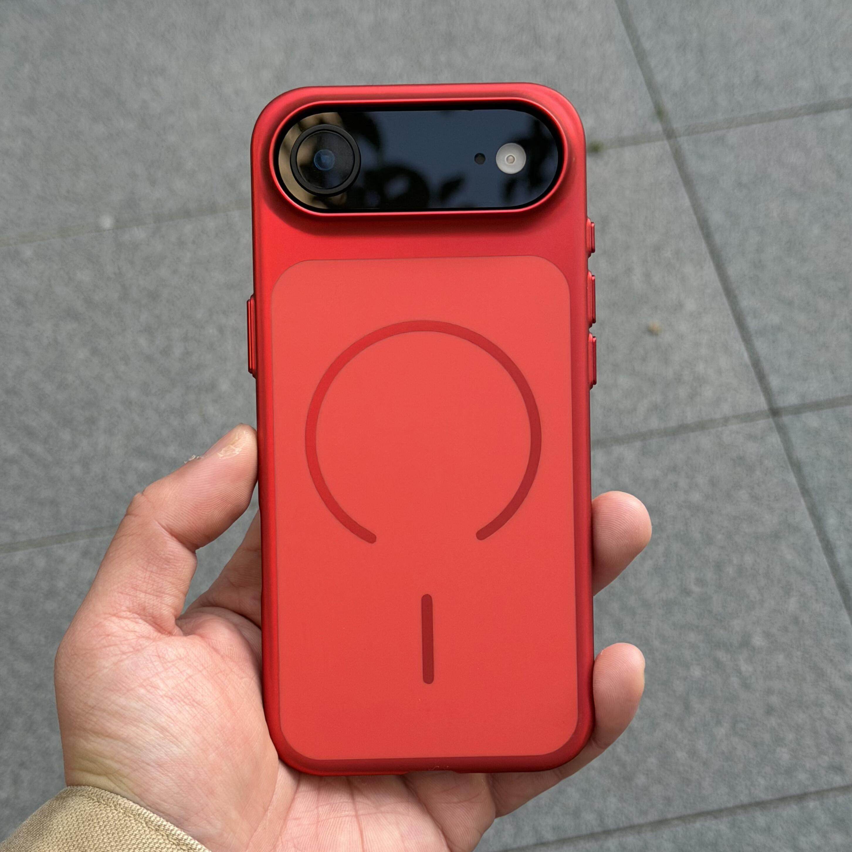 新款红色肤感适用iphone17Air磁吸手机壳苹果17promax准分子电镀磨砂17pro全包防摔高级感中国新年情侣简约硬