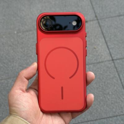 新款红色肤感适用iphone17Air磁吸手机壳苹果17promax准分子电镀磨砂17pro全包防摔高级感中国新年情侣简约硬