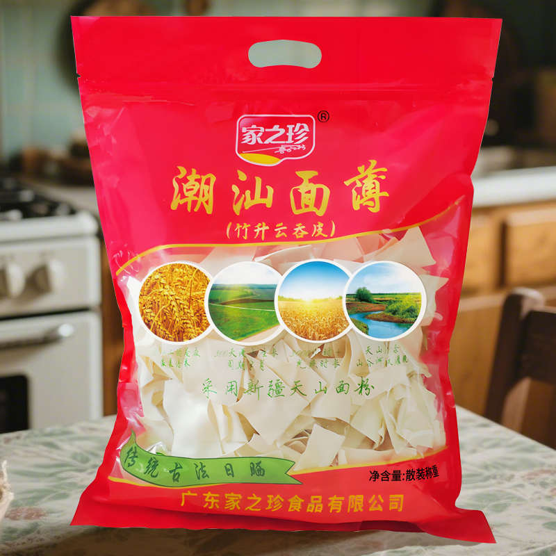 家之珍日晒面薄600g/袋薄透面片