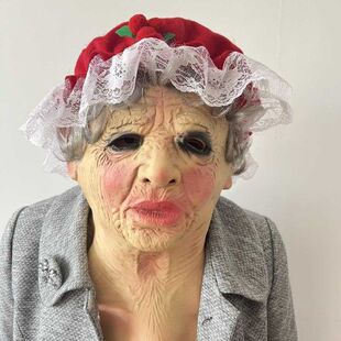 绝命毒师面具光头老人乳胶头套万圣节Cosplay搞怪圣诞假人直播笑