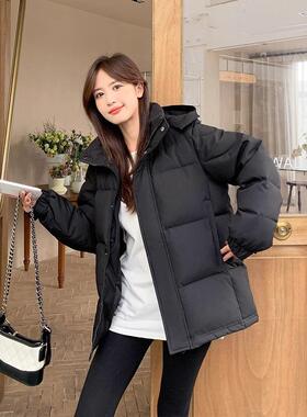 凸乆鸟CV羽绒服女短款2025新款冬季加厚宽松面包服外套潮中戏爆90