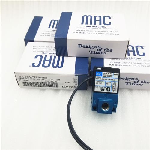 原装台湾MAC电磁阀35A-ACA-DDAA-DDFA-DDBA-1BA高频阀真空阀DC24V