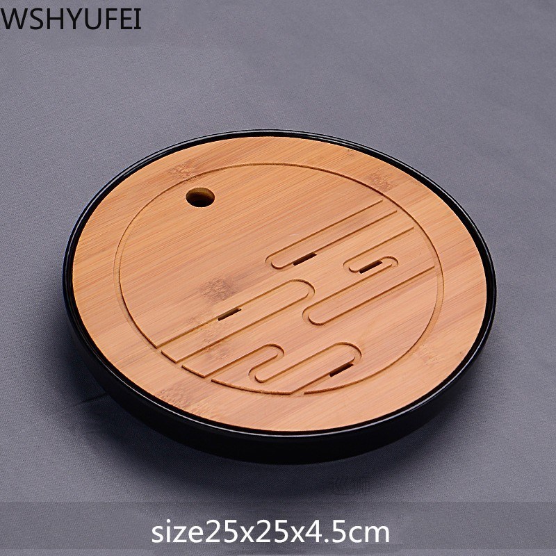 WSHYUFEI  China Bamboo Tray Tea Tray fruit dish Drainage Wat