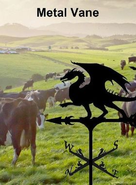 Metal Weathervane Roof Mount Weather Vane Garden Barn Scene