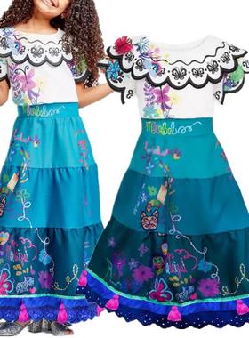 Encanto Princess Costume Children Canival Clothing Kids Hall